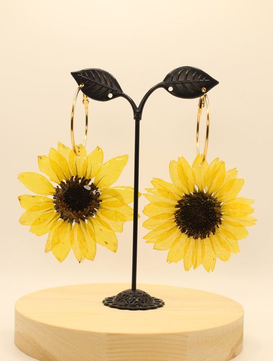 Large Sunflower Hoops